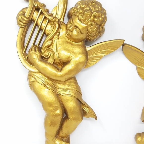Vintage Syroco Cherubs wall decor mid century - Picture 2 of 7